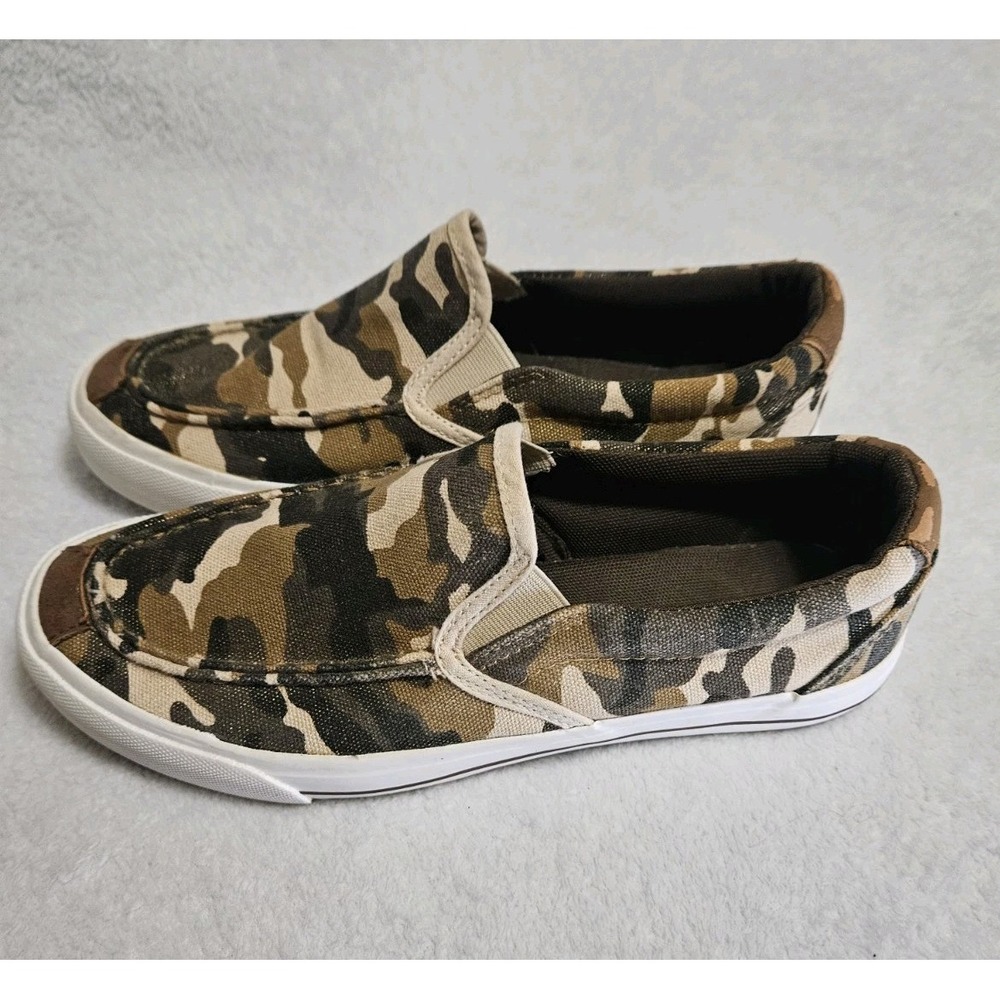 Roper Women Size 7.5 Canvas Slip On Camouflage Sneakers Camo Western